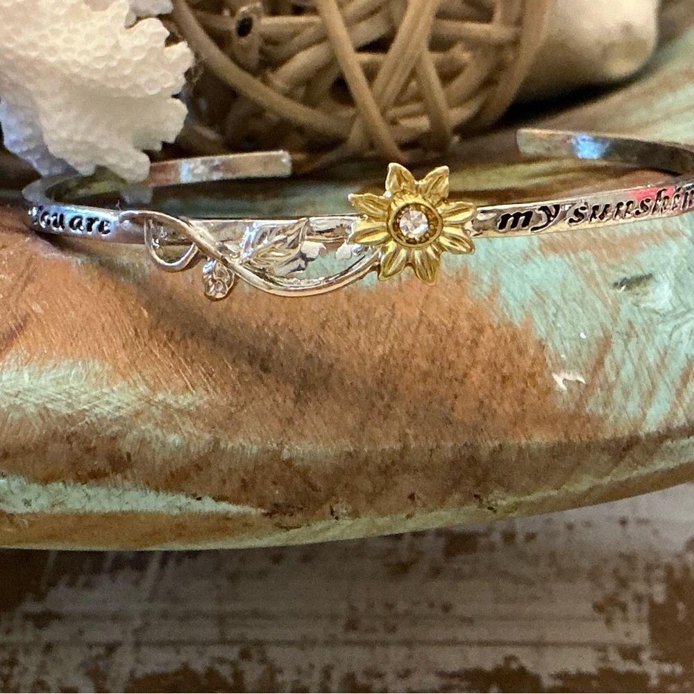You are my Sunshine Sunflower Bracelet